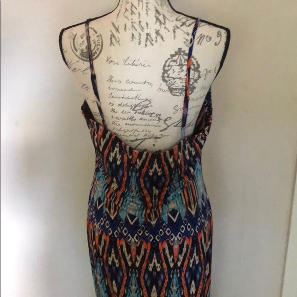 Blue and Orange Maxi dress - Picture 2 of 4